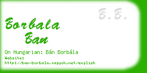 borbala ban business card